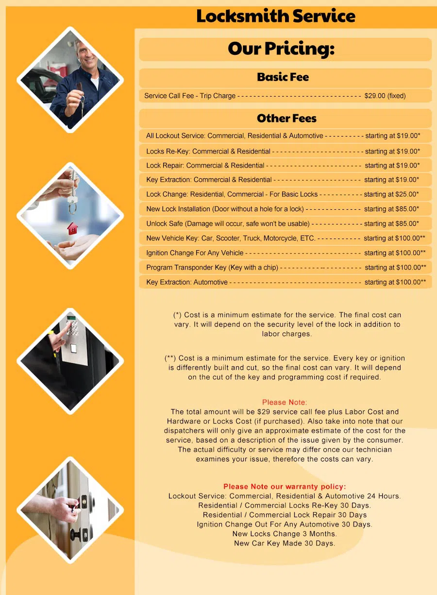 North Lauderdale FL Locksmith Store, North Lauderdale, FL 954-780-5192 - Price-list